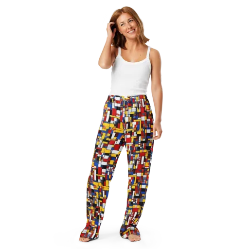 Primary Mosaic on a Women's Pajama Pants