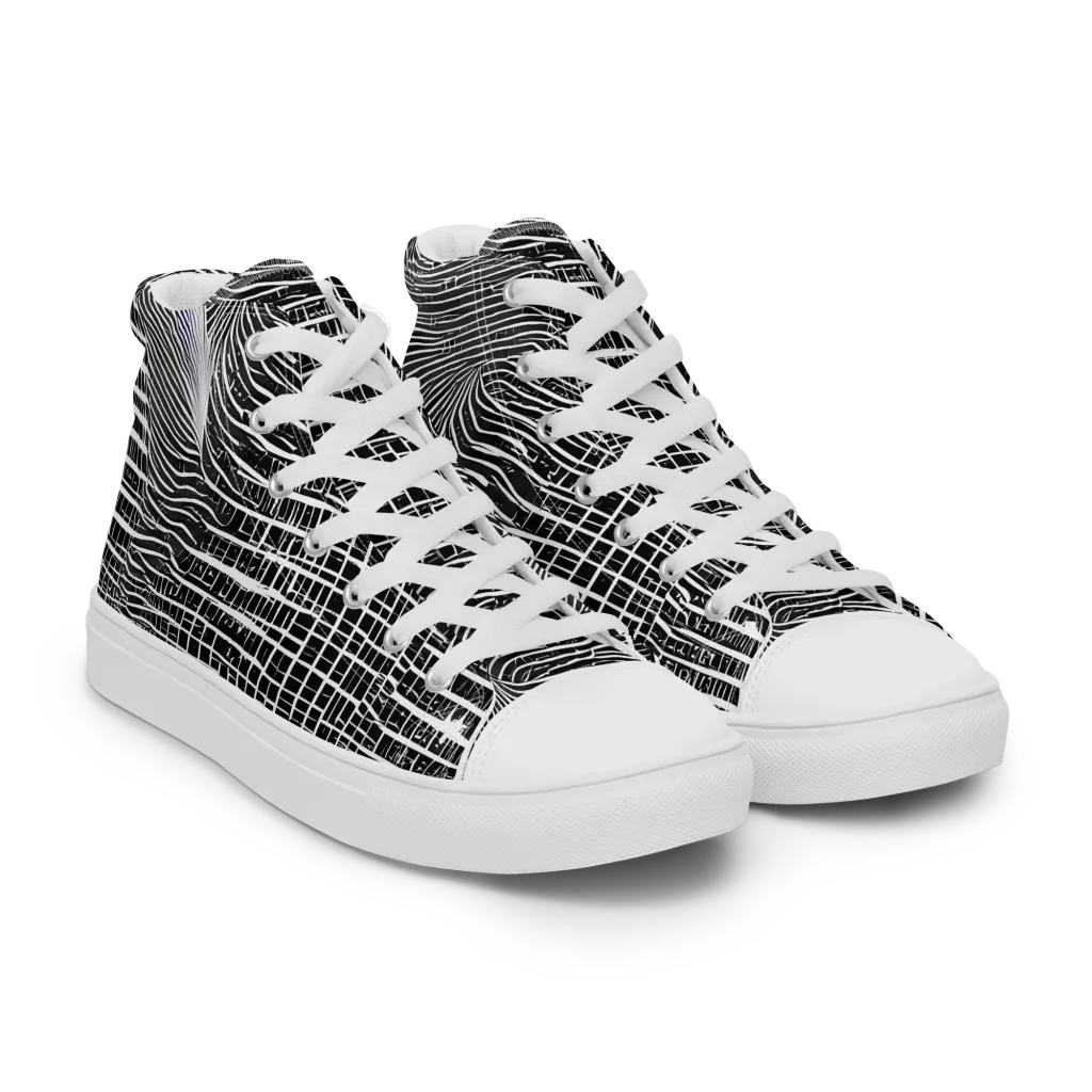 Urban Pulse on Men's High Top Canvas Shoes — Right Front