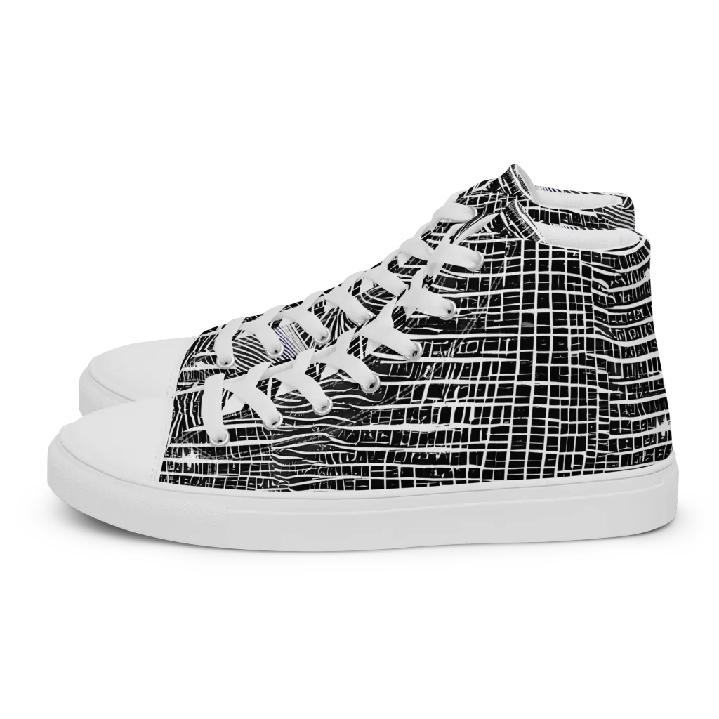 Urban Pulse on Men's High Top Canvas Shoes — Left