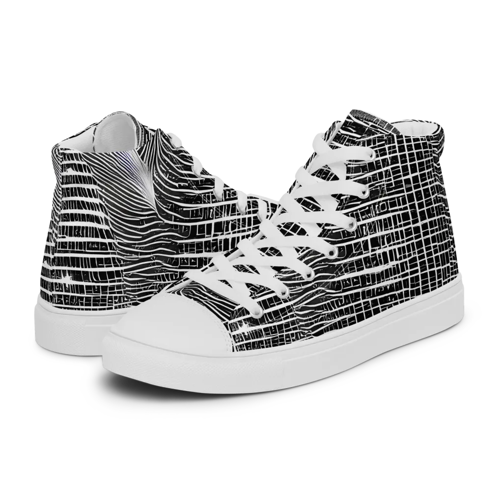 Urban Pulse on Men's High Top Canvas Shoes — Left