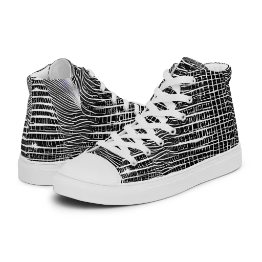 Urban Pulse on a Men's High Top Canvas Shoes