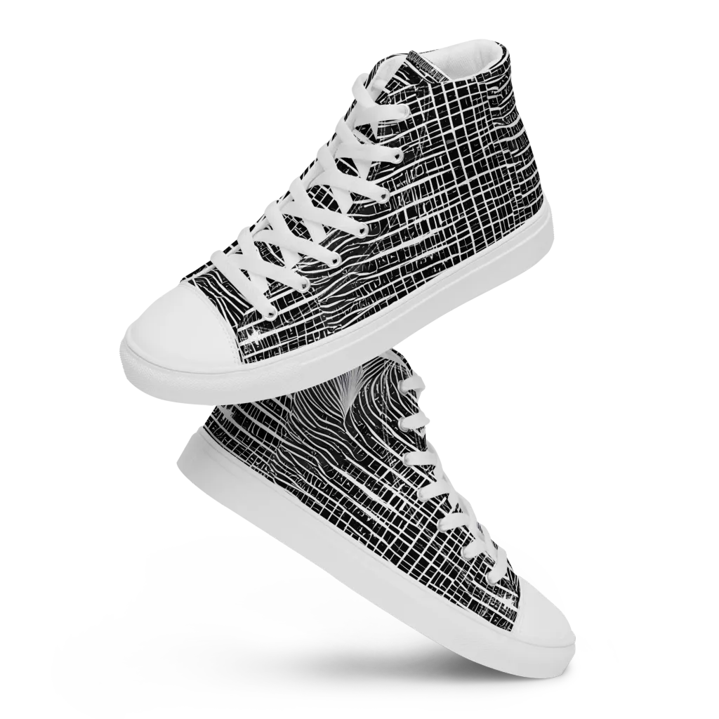 Urban Pulse on Men's High Top Canvas Shoes — Front