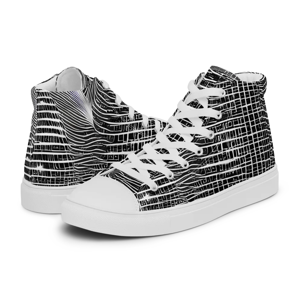 Urban Pulse on Women's High Top Canvas Shoes — Left