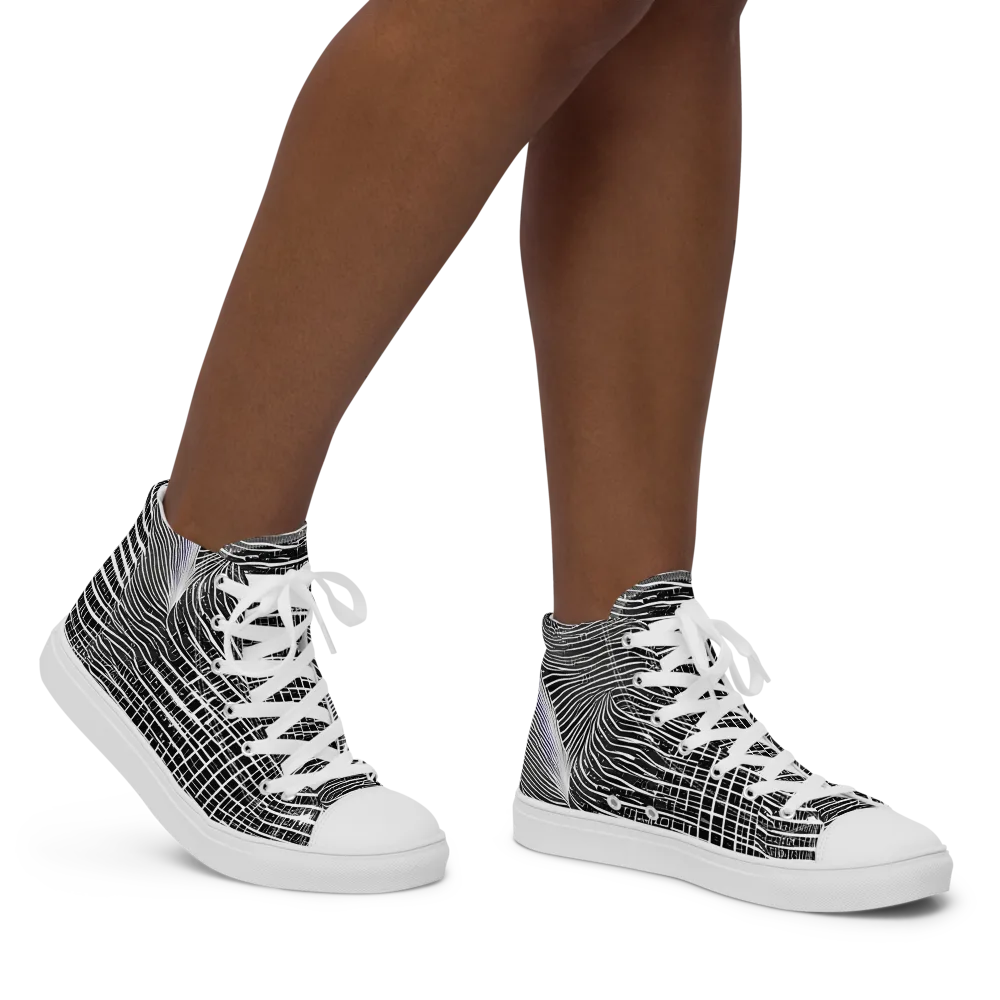 Urban Pulse on Women's High Top Canvas Shoes — Right