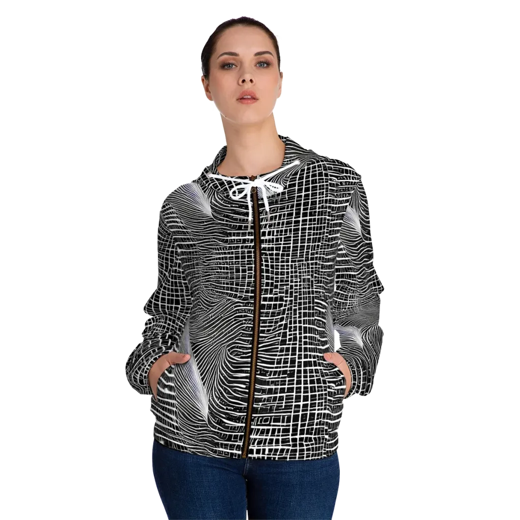 Urban Pulse on Women's Full-Zip Hoodie — Front On Person