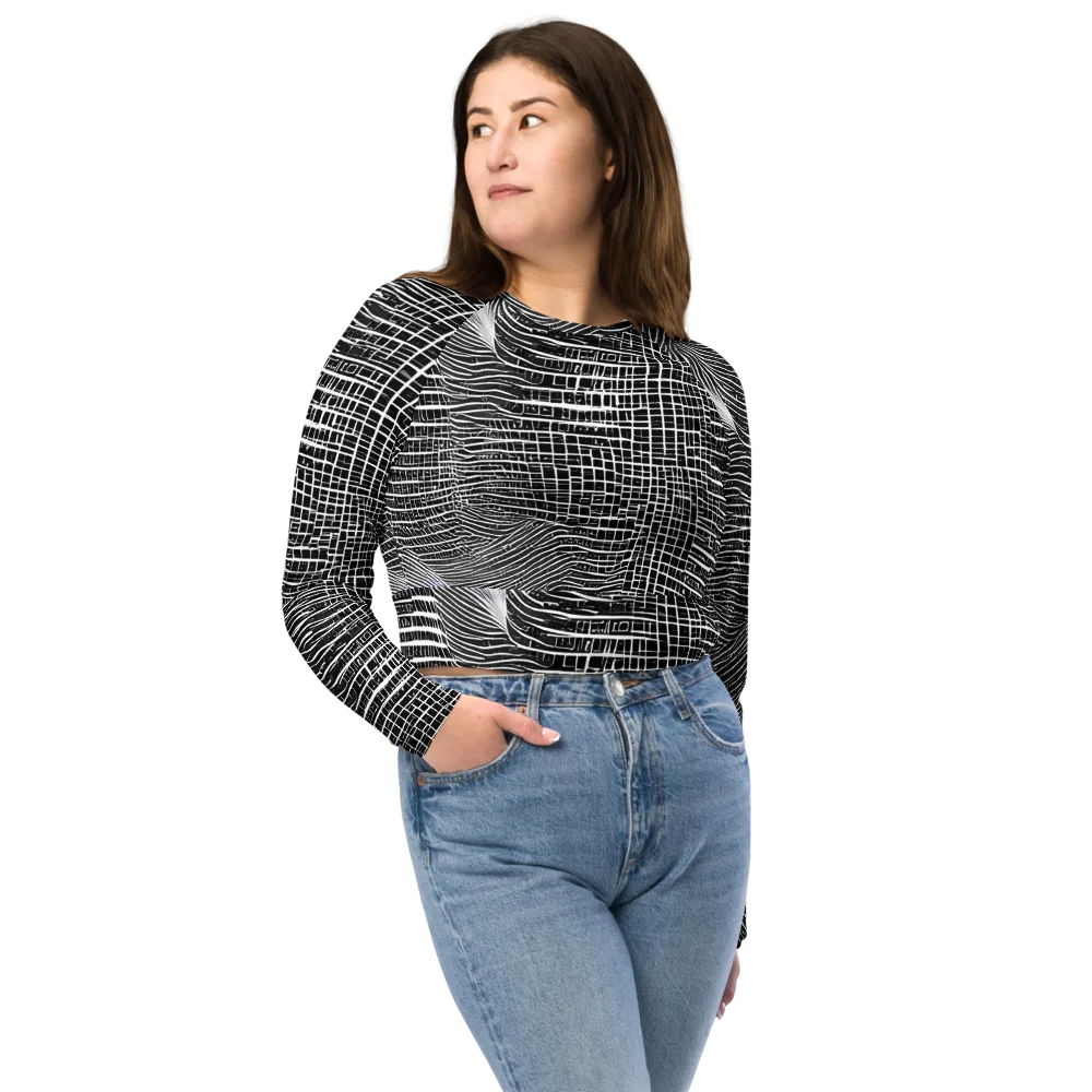 Urban Pulse on Long Sleeve Crop Top — Front