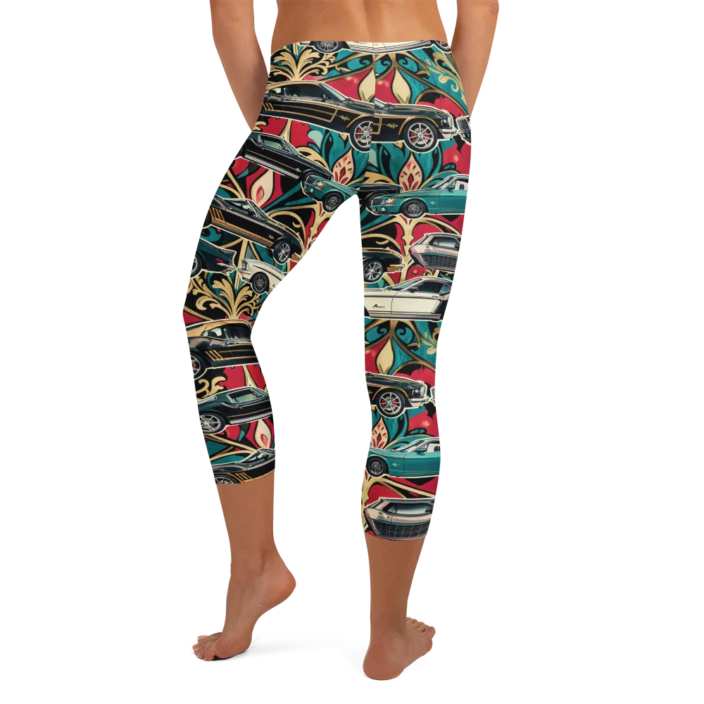 Chrome Deco Rally on Capri Leggings — Back