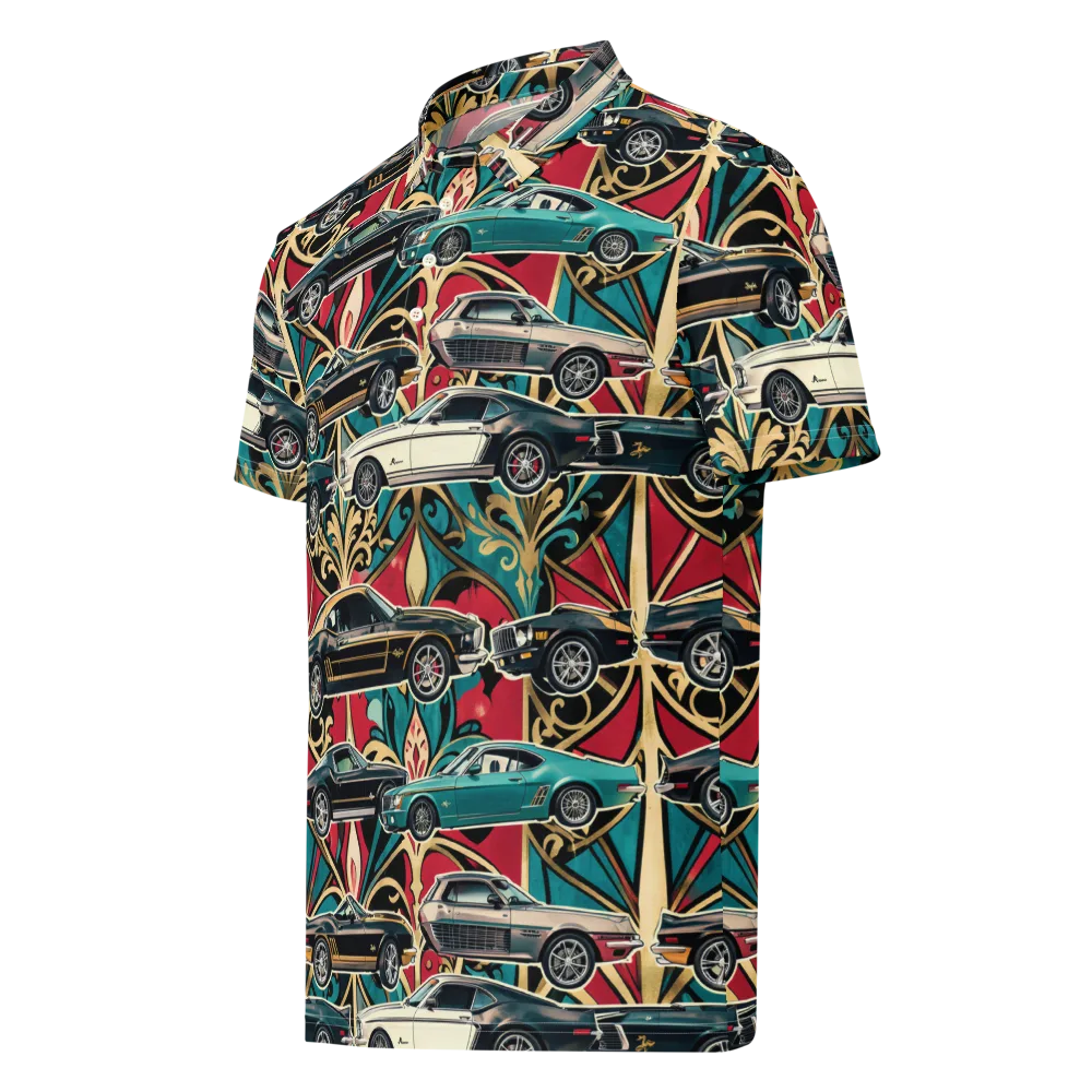 Chrome Deco Rally on Men's Slim Fit Polo Shirt — Left Front