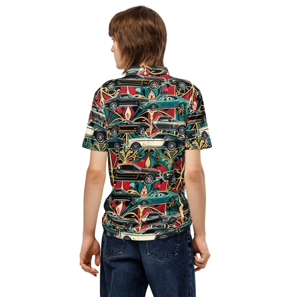 Chrome Deco Rally on Men's Slim Fit Polo Shirt — Back