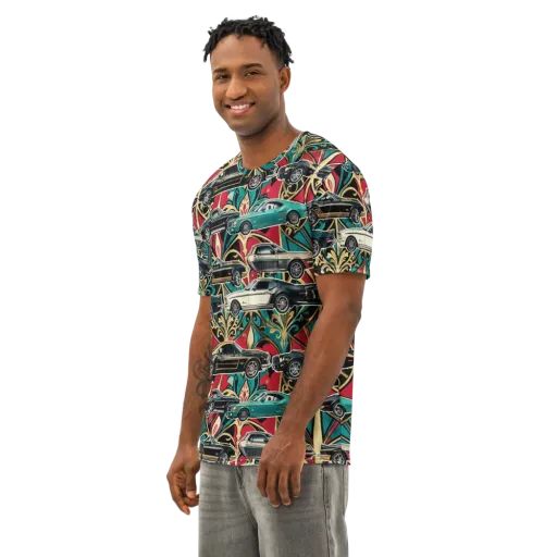 Chrome Deco Rally on a Men's Cotton Crew Neck T-Shirt