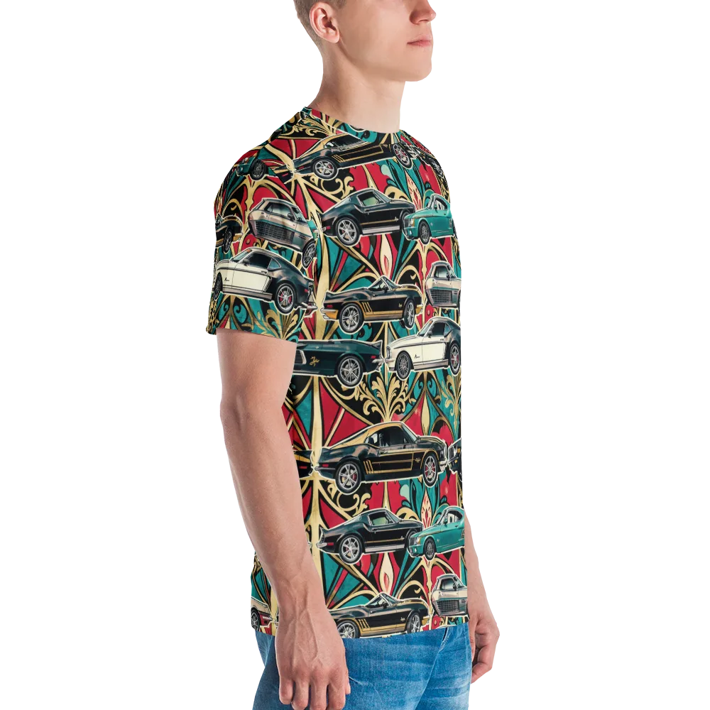 Chrome Deco Rally on Men's Crew Neck T-Shirt — Right