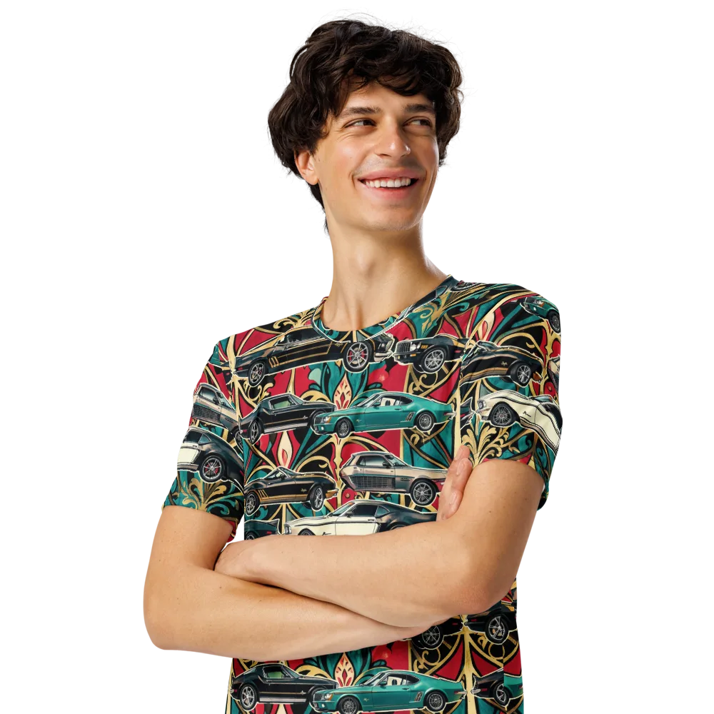 Chrome Deco Rally on Men's Crew Neck T-Shirt — Left Front
