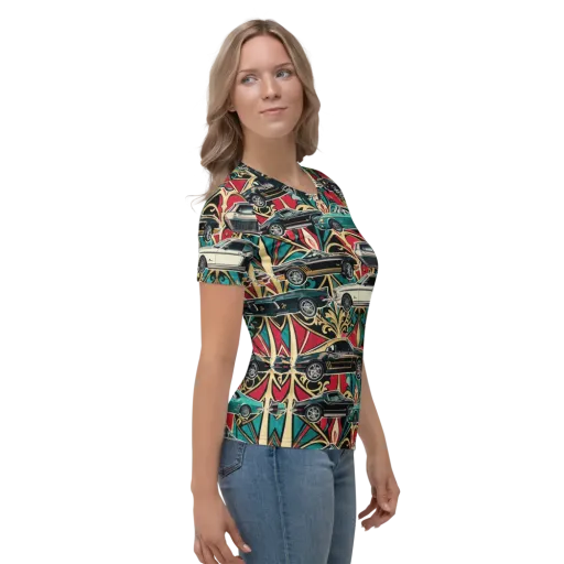 Chrome Deco Rally on a Women's Crew Neck T-Shirt