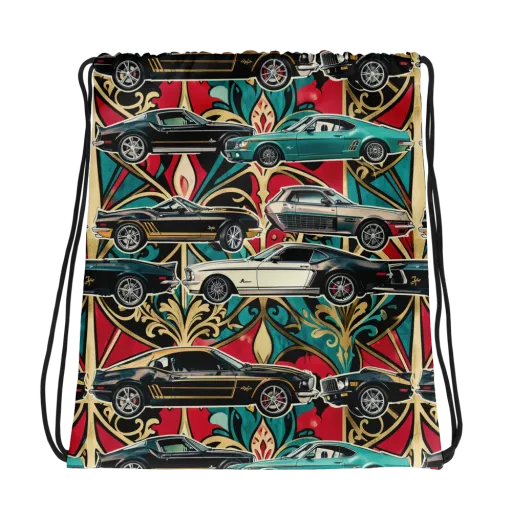 Chrome Deco Rally on a Drawstring Bag