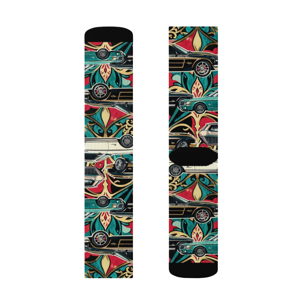 Chrome Deco Rally on Socks — Right Sock