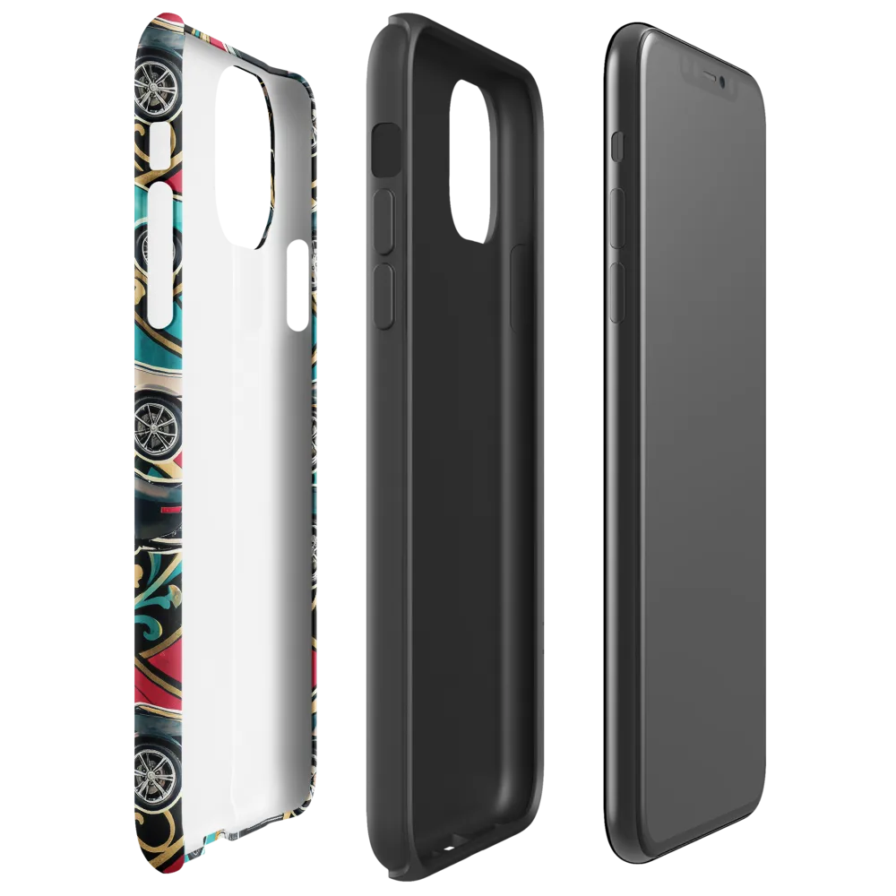 Chrome Deco Rally on Tough Case for iPhone® — Right