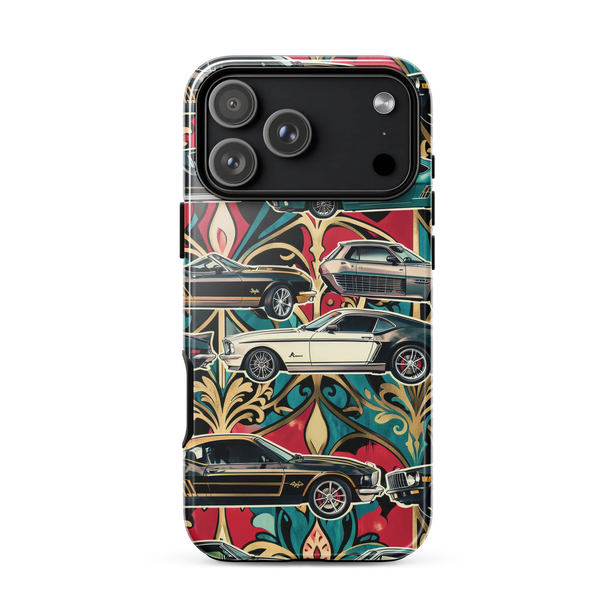 Chrome Deco Rally on Tough Case for iPhone® — Front