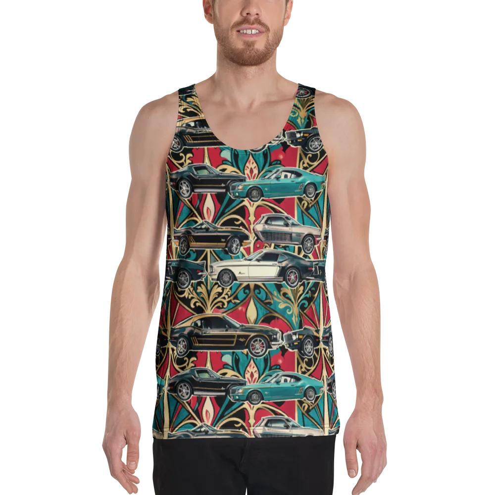 Chrome Deco Rally on Men's Tank Top — Front