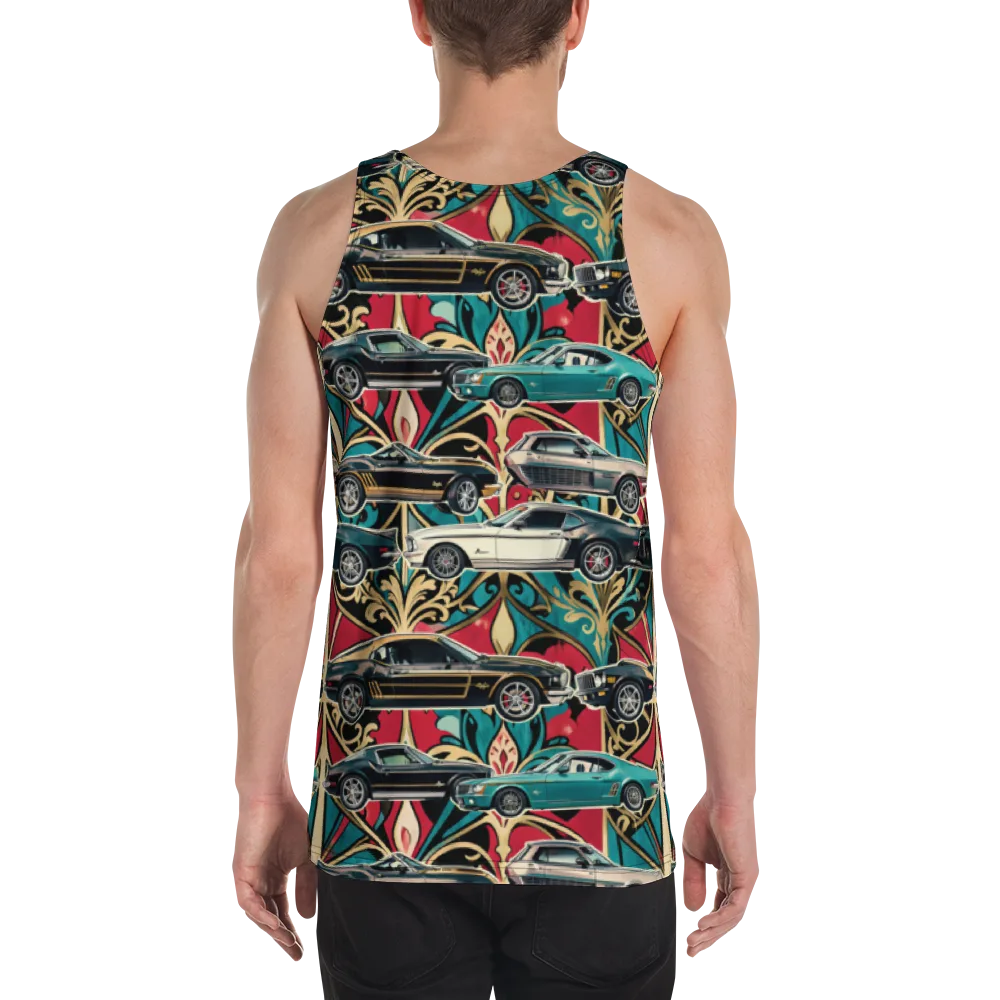 Chrome Deco Rally on Men's Tank Top — Back