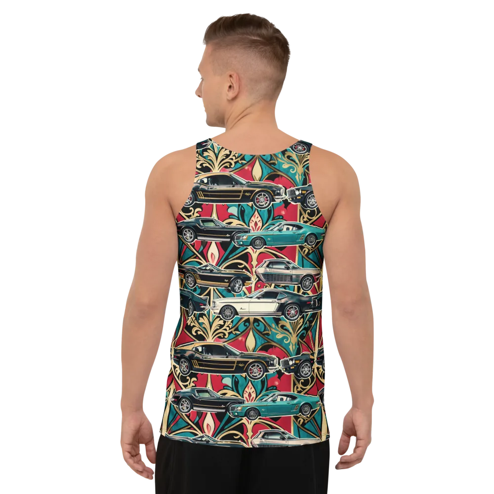 Chrome Deco Rally on Men's Tank Top — Back
