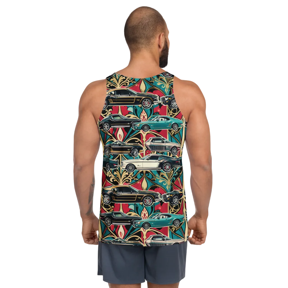 Chrome Deco Rally on Men's Tank Top — Back
