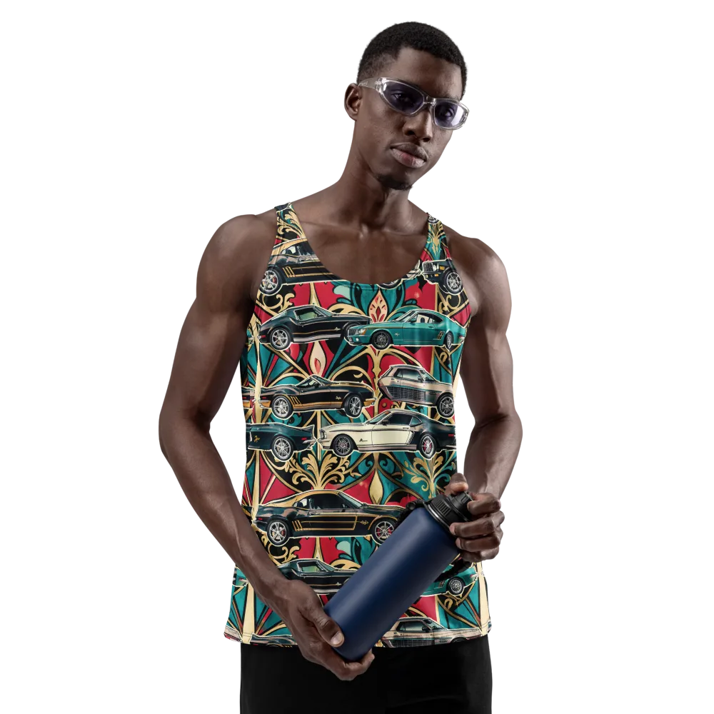 Chrome Deco Rally on Men's Tank Top — Front