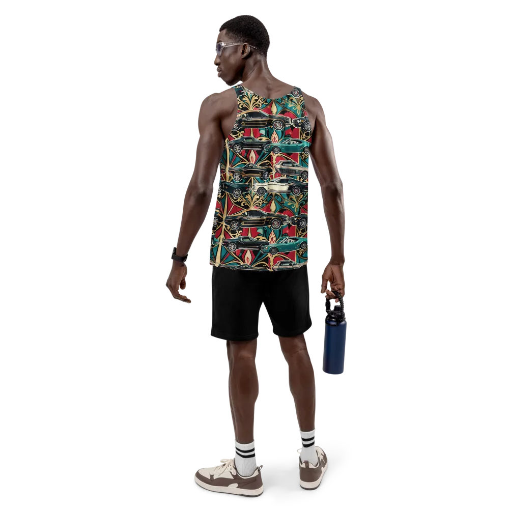 Chrome Deco Rally on Men's Tank Top — Back