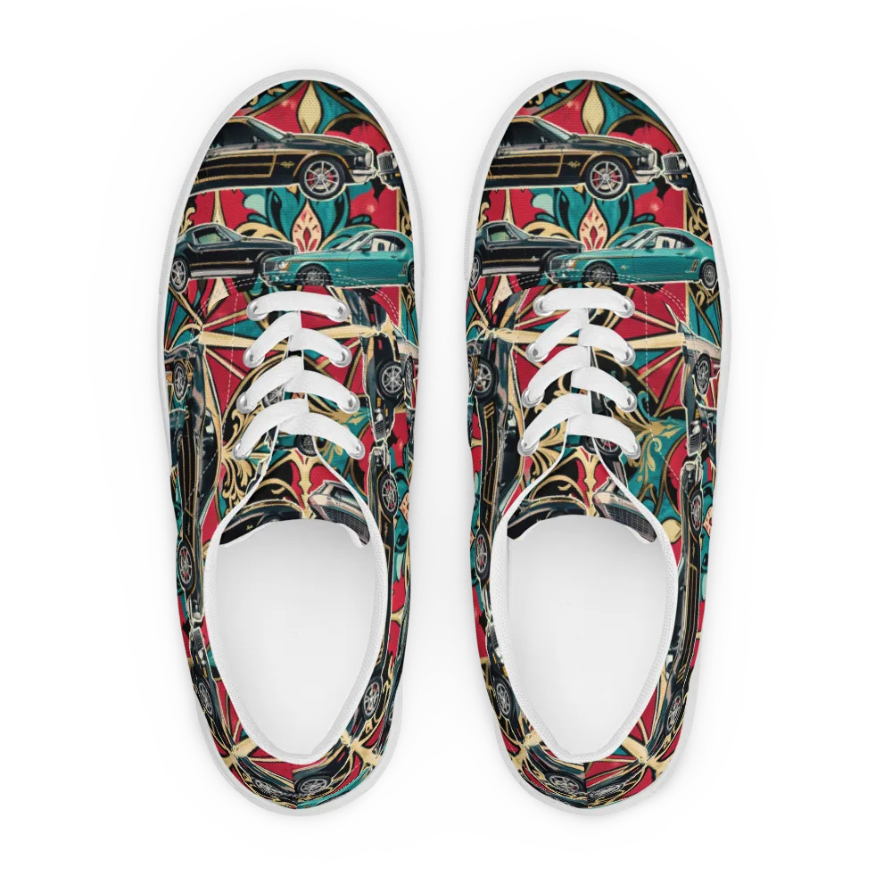 Chrome Deco Rally on Men's Lace-Up Canvas Shoes — Front
