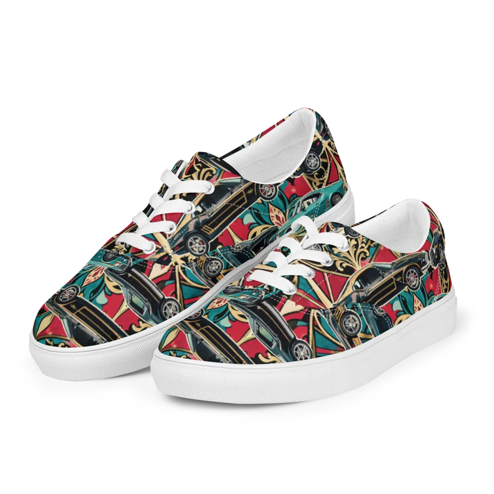 Chrome Deco Rally on Men's Lace-Up Canvas Shoes — Left Front
