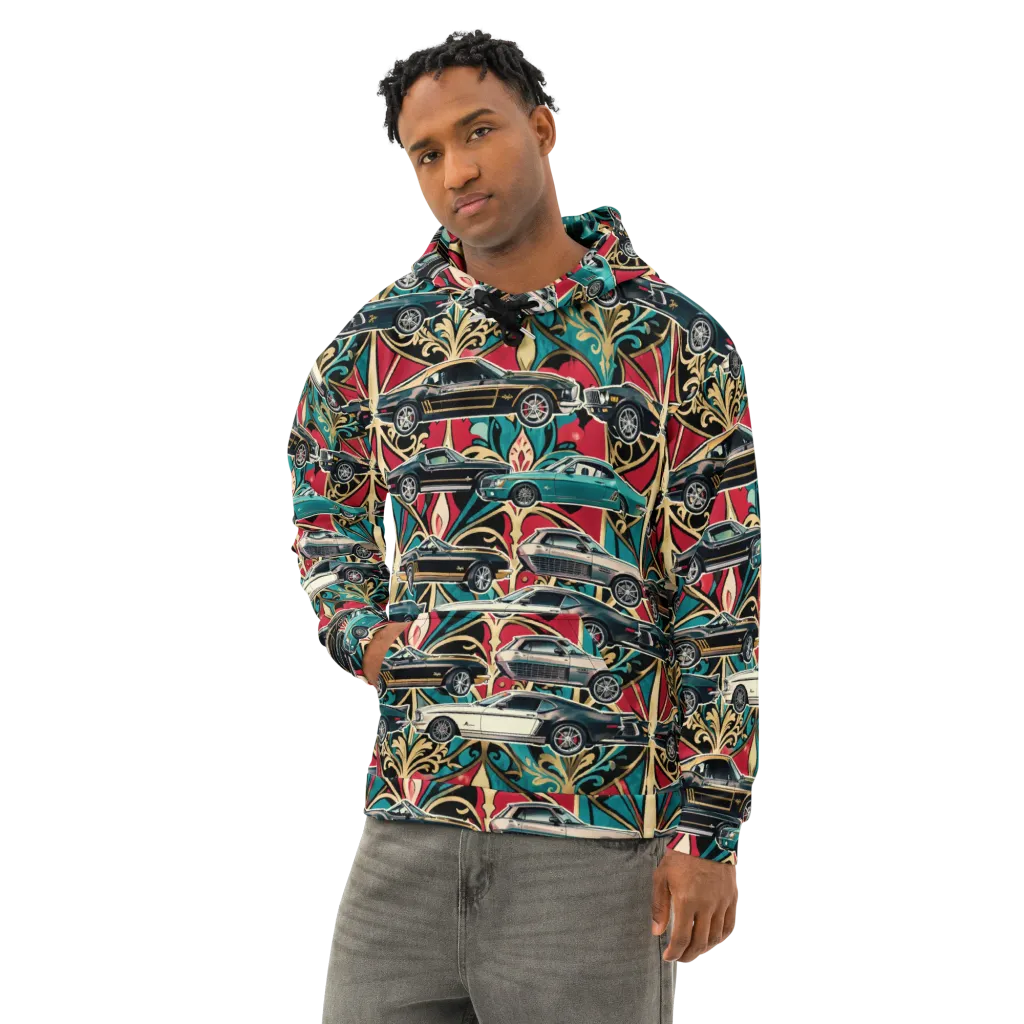 Chrome Deco Rally on Cotton Hoodie — Left Front