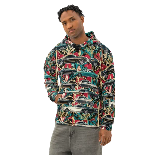 Chrome Deco Rally on a Cotton Hoodie