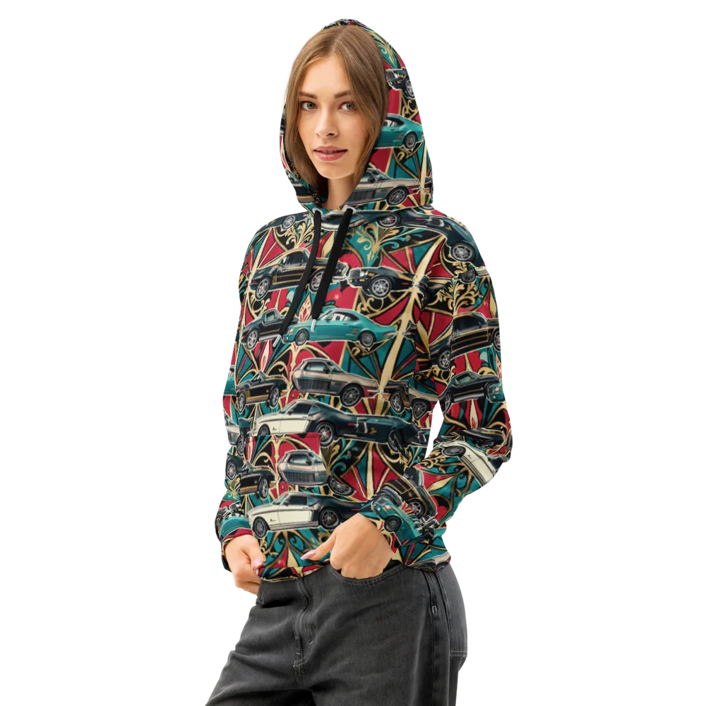 Chrome Deco Rally on Cotton Hoodie — Left Front