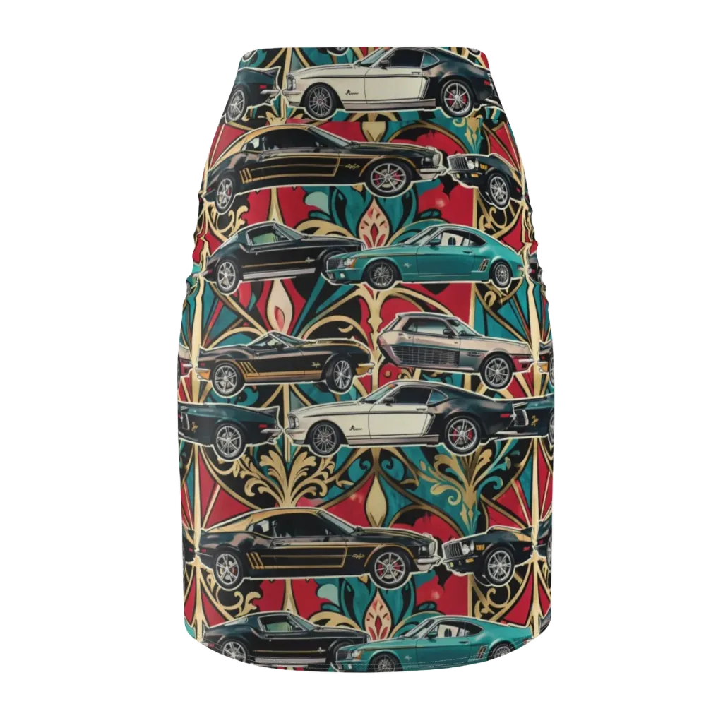 Chrome Deco Rally on Pencil Skirt — Back