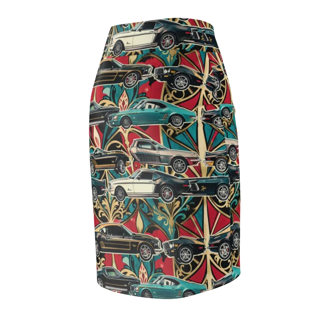 Chrome Deco Rally on Pencil Skirt — Back Side