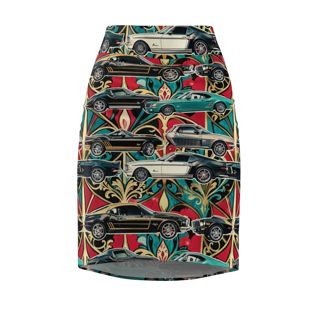 Chrome Deco Rally on Pencil Skirt — Front