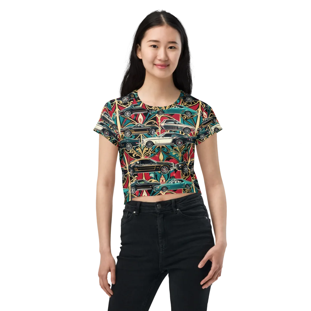 Chrome Deco Rally on Crop Tee — Front