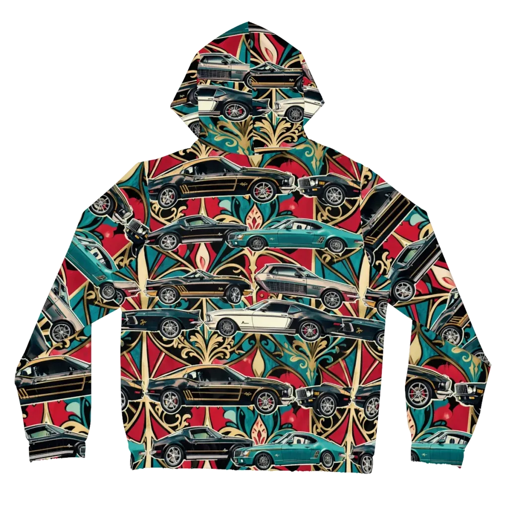Chrome Deco Rally on Women's Full-Zip Hoodie — Back