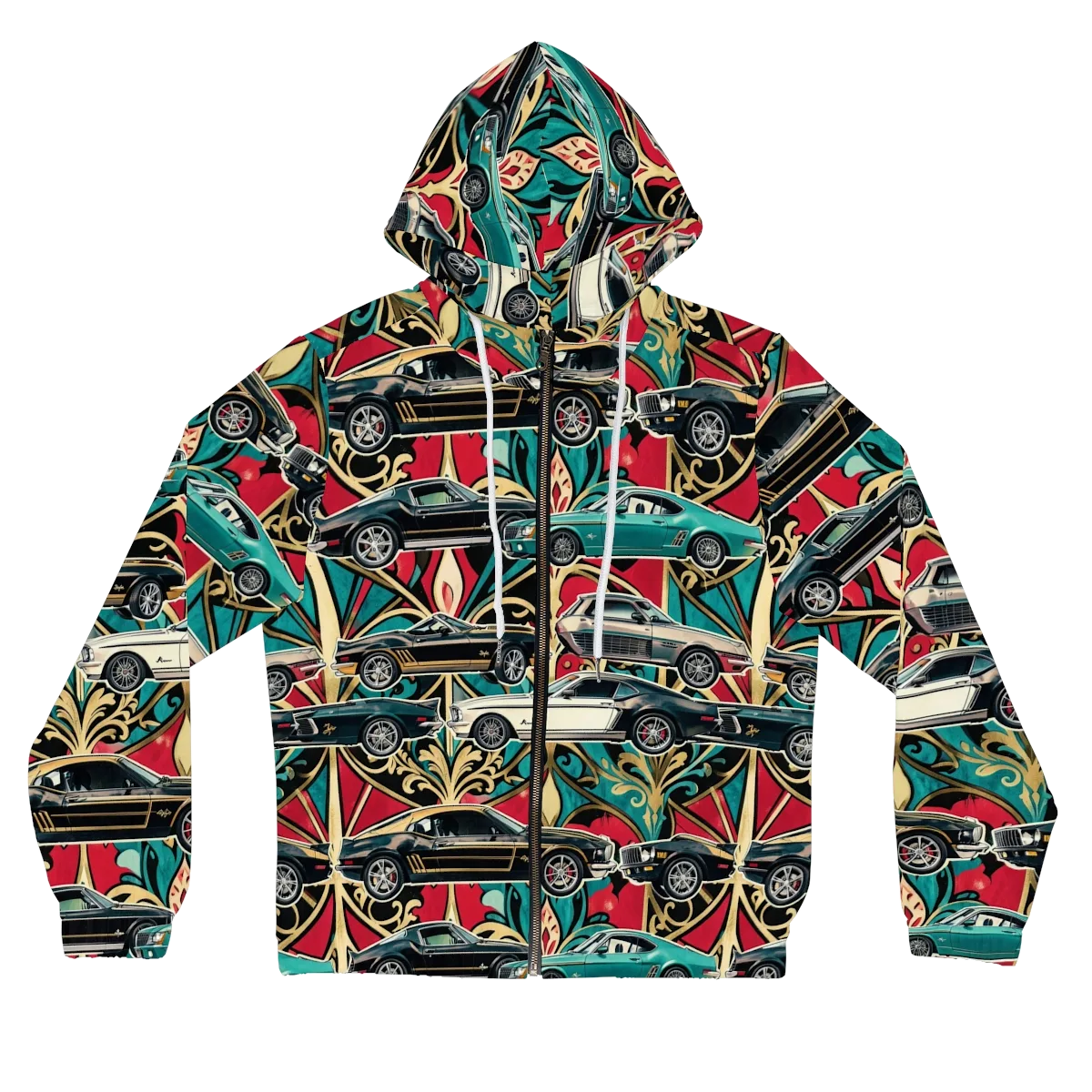 Chrome Deco Rally on Women's Full-Zip Hoodie — Front