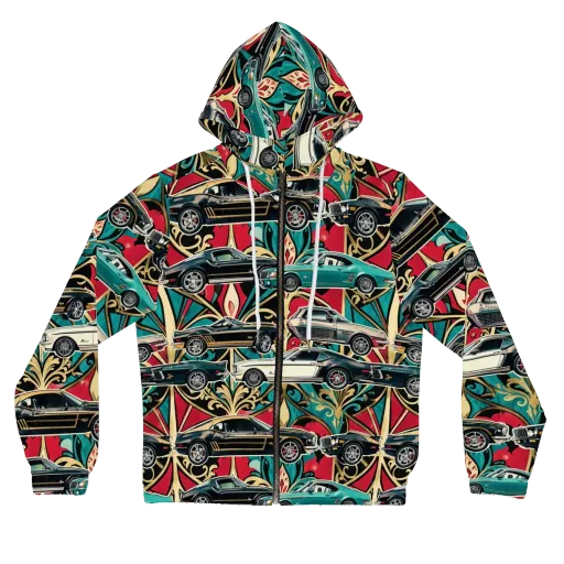 Chrome Deco Rally on a Women's Full-Zip Hoodie