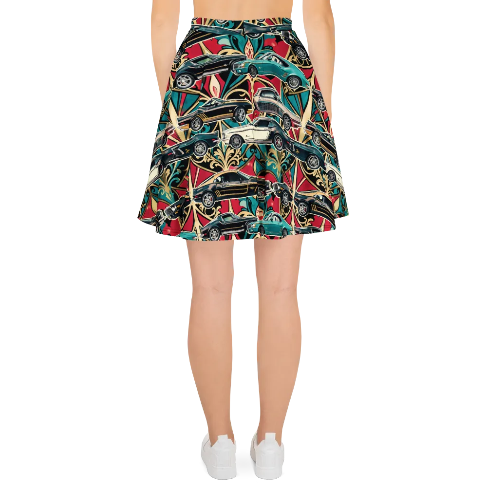 Chrome Deco Rally on Skater Skirt — Back