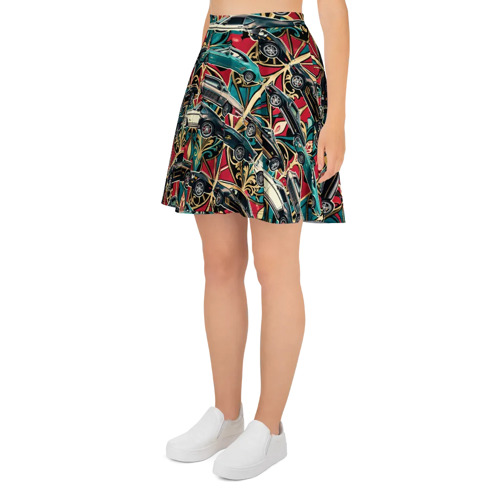 Chrome Deco Rally on Skater Skirt — Left