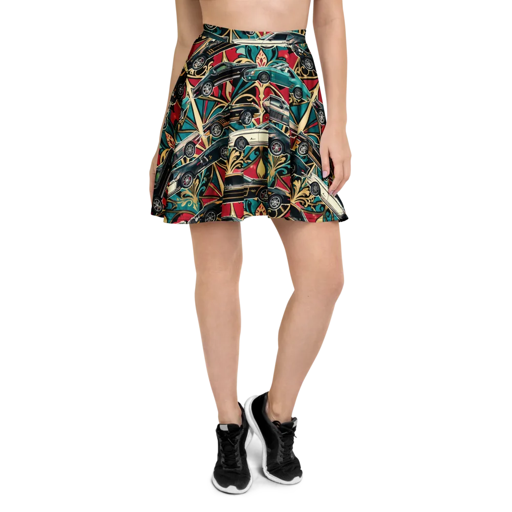 Chrome Deco Rally on Skater Skirt — Front