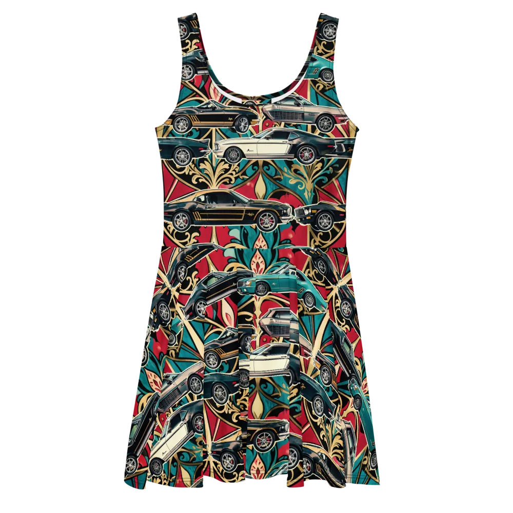 Chrome Deco Rally on Skater Dress — Front