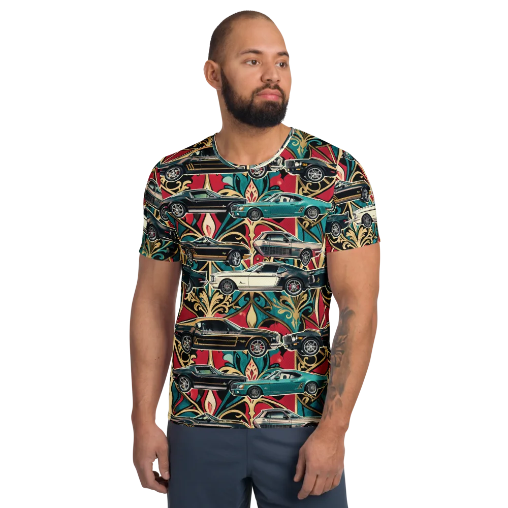 Chrome Deco Rally on Men's Athletic T-Shirt — Front