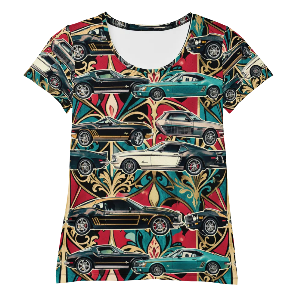 Chrome Deco Rally on Women's Athletic T-Shirt — Front