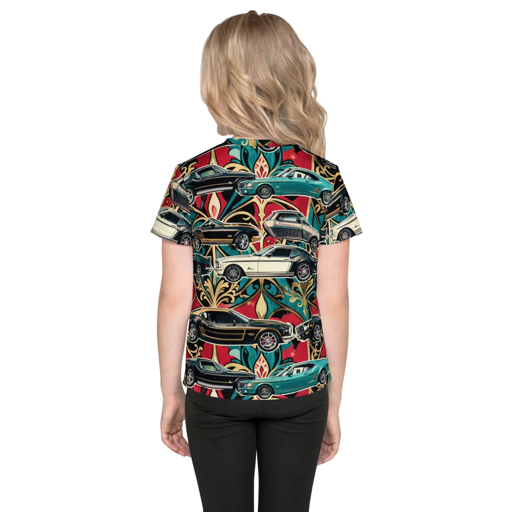 Chrome Deco Rally on Kids Crew Neck T-Shirt — Back
