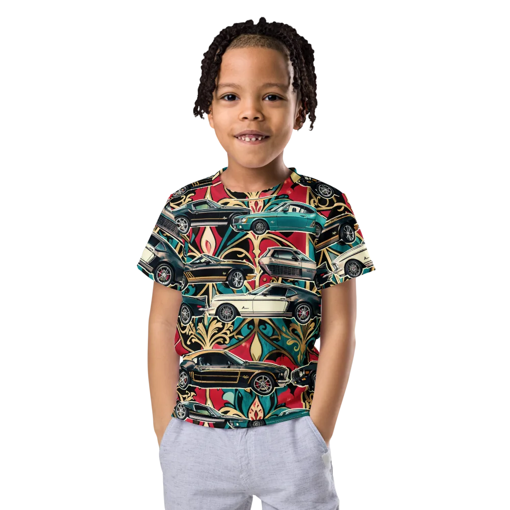 Chrome Deco Rally on Kids Crew Neck T-Shirt — Front