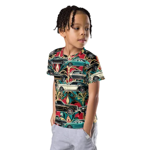 Chrome Deco Rally on a Kids Crew Neck T-Shirt