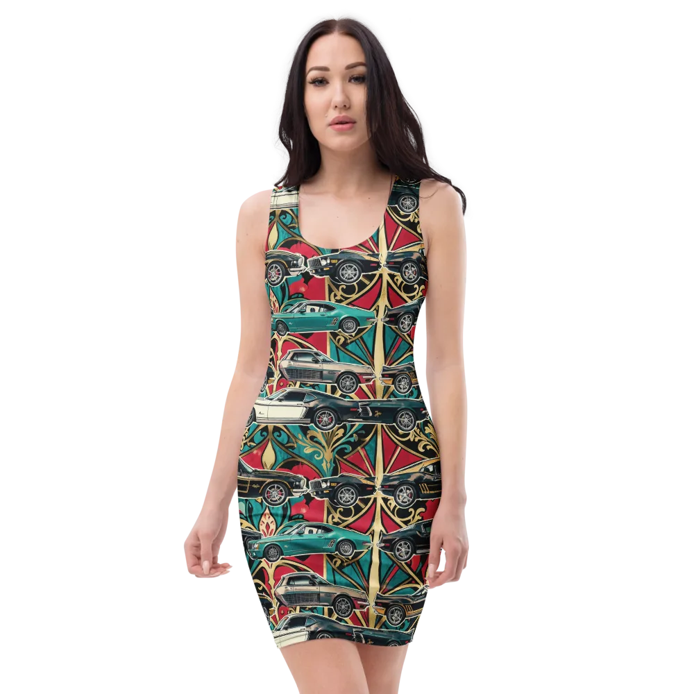 Chrome Deco Rally on Bodycon Dress — Front