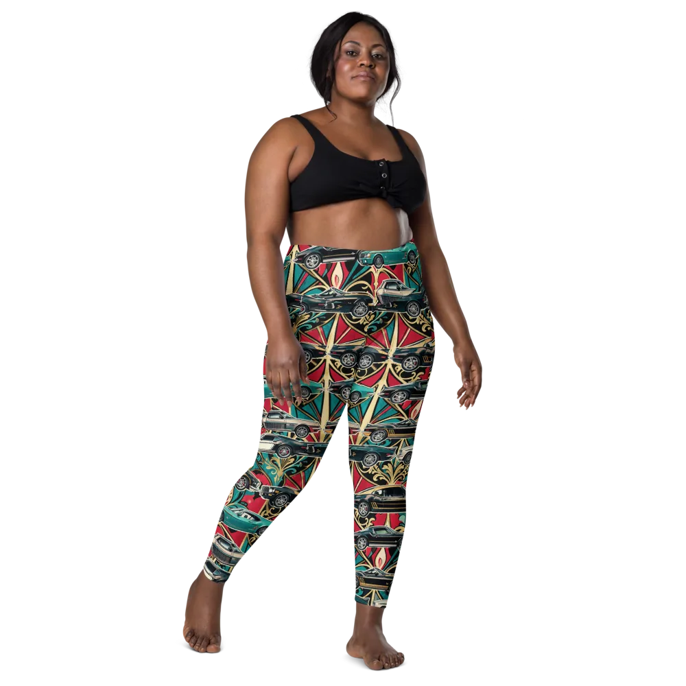 Chrome Deco Rally on Leggings with Pockets — Front